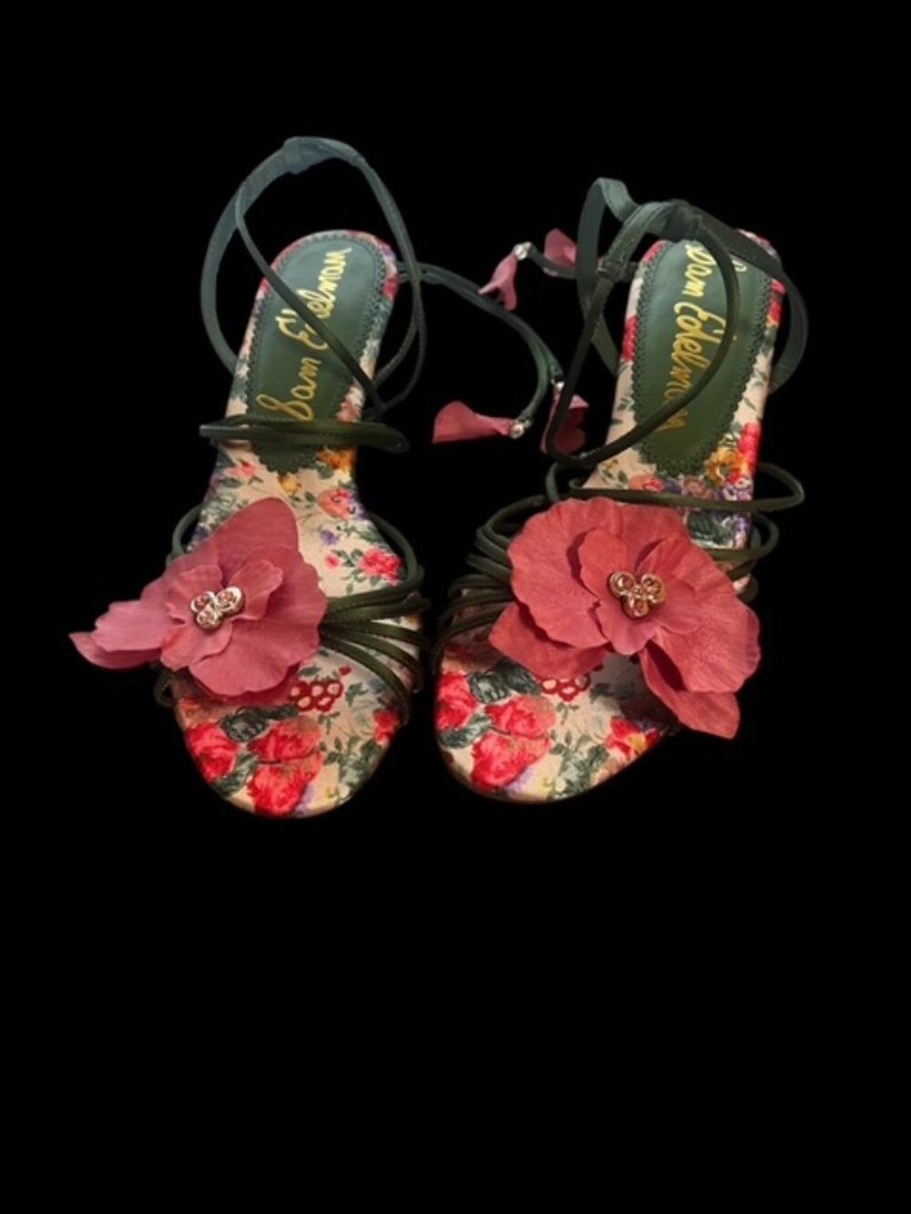 SAM EDELMAN "Carla" Ankle-Wrap Sandals - Picture 9 of 11